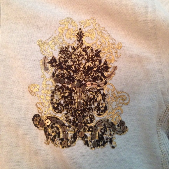 Chico's beige zip up hoodie size Chico's 1 - Picture 3 of 4