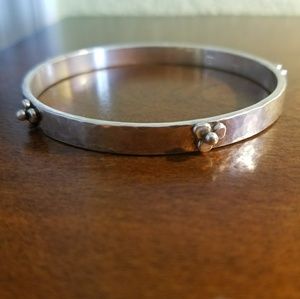 Wildflower Handmade Sterling Silver Bangle