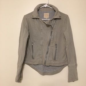 Chaser Gray Cotton Motocross Sweatshirt Jacket M