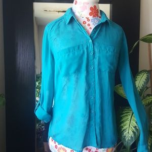 Aqua blue  blouse