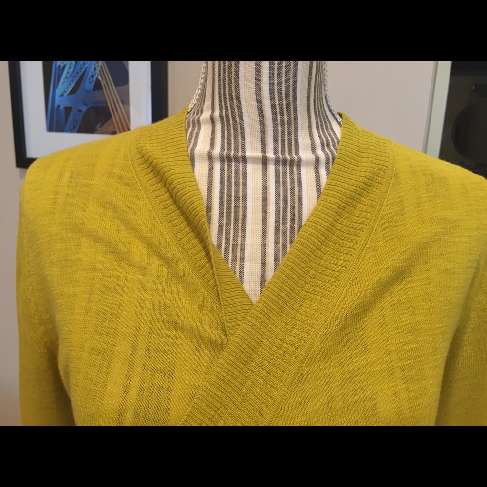 Eddie Bauer Chartreuse Cardigan