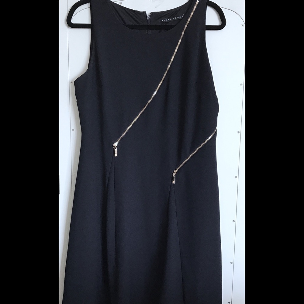 Ivanka Trump black dress with zippers - size 14