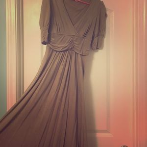 Gold Madonna Satin Knit Dress