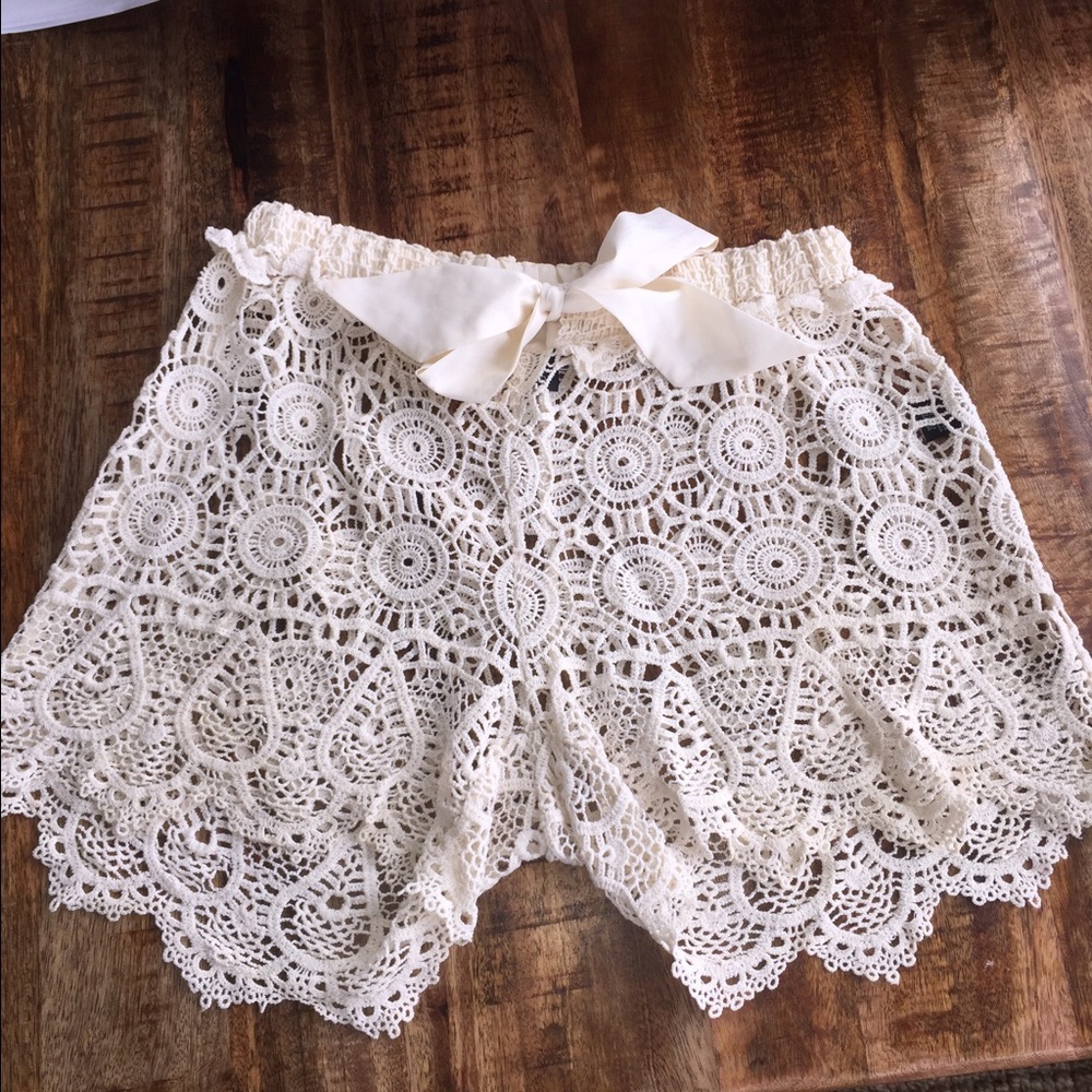 Cynthia Rowley crochet shorts.