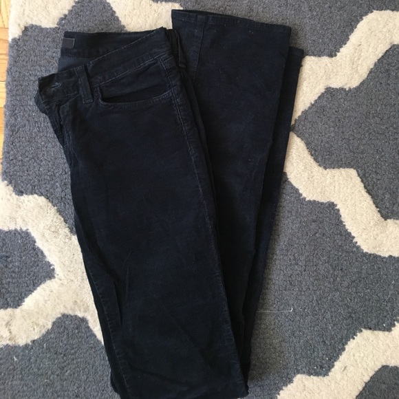 Navy Corduroy Jbrand Pants - Picture 1 of 3