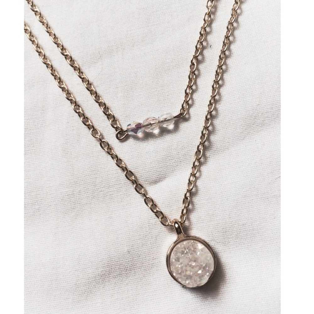 ❗️SOLD❗️Genuine White Druzy Necklace