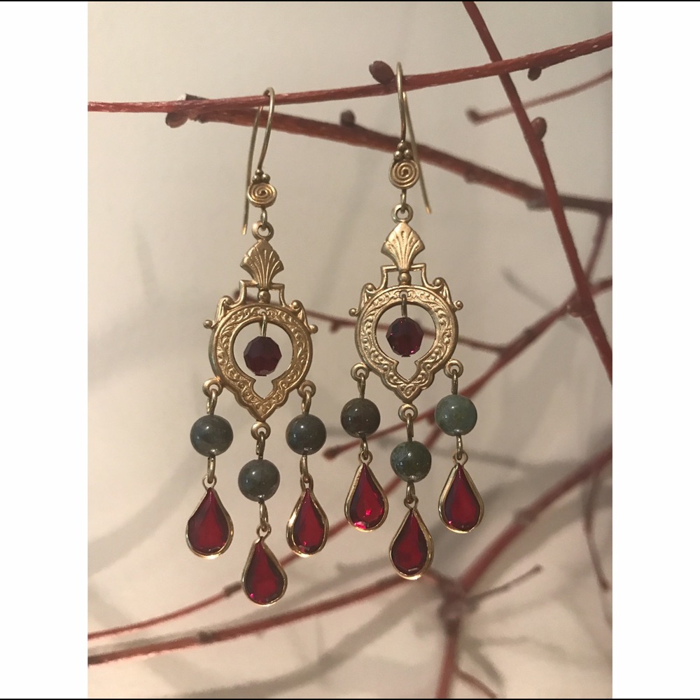 ♦️Gold Vermeil and Swarovski Earrings♦️