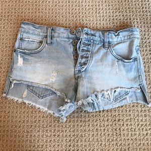 free people jean shorts