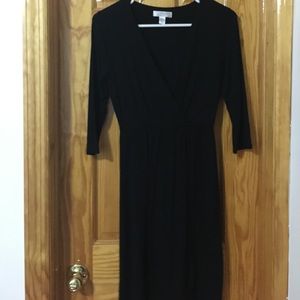Kenaf black wrap dress