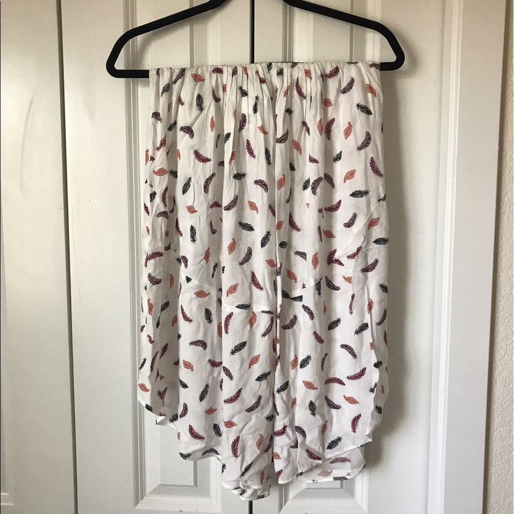 White Feather Midi Skirt