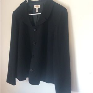 NWOT Talbots Petites Size 16 Black Blazer