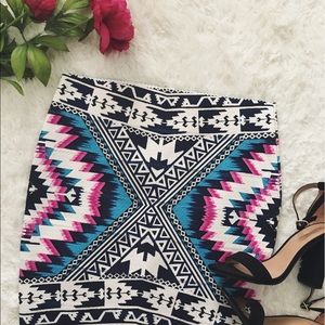 Modern Tribal Print Skirt