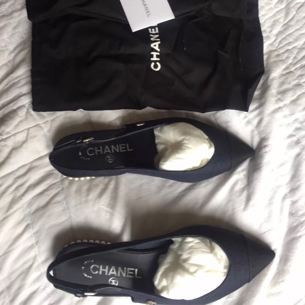 Authentic chanel slingback size 6.5 - Picture 1 of 3