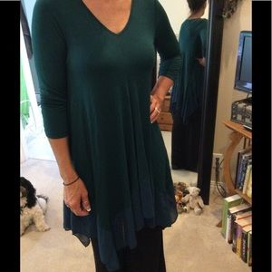 Green layered Knit flowing top!