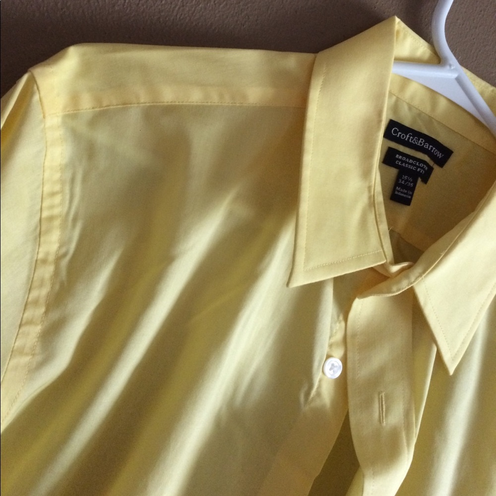 Yellow craft&barrow classic fit dress shirt