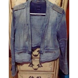 Guess Light Denim Studded Jacket