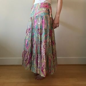 ☀️Lauren Ralph Lauren | Tiered Paisley Skirt