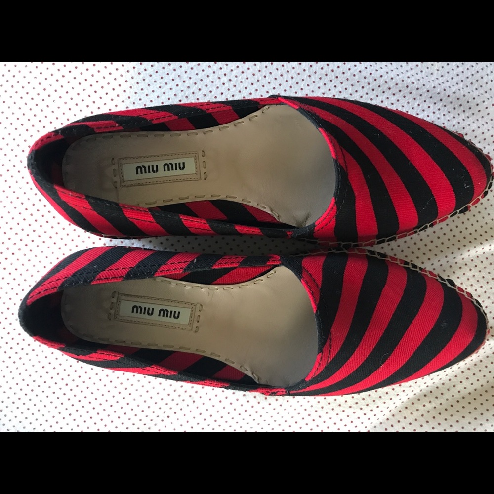 Authentic miu miu espadrilles size 7.5