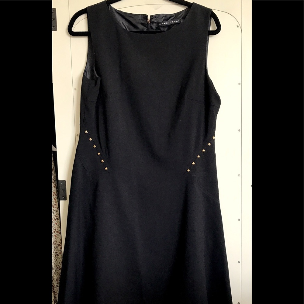 Black sleeveless ivanka Trump Fit & Flare dress