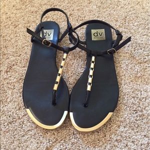 DV by DolceVita Vita black/gold sandals