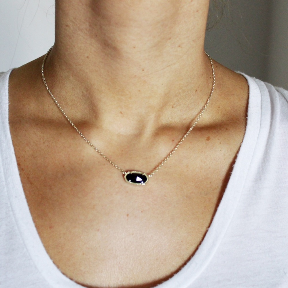 Kendra Scott Black Pendant Necklace