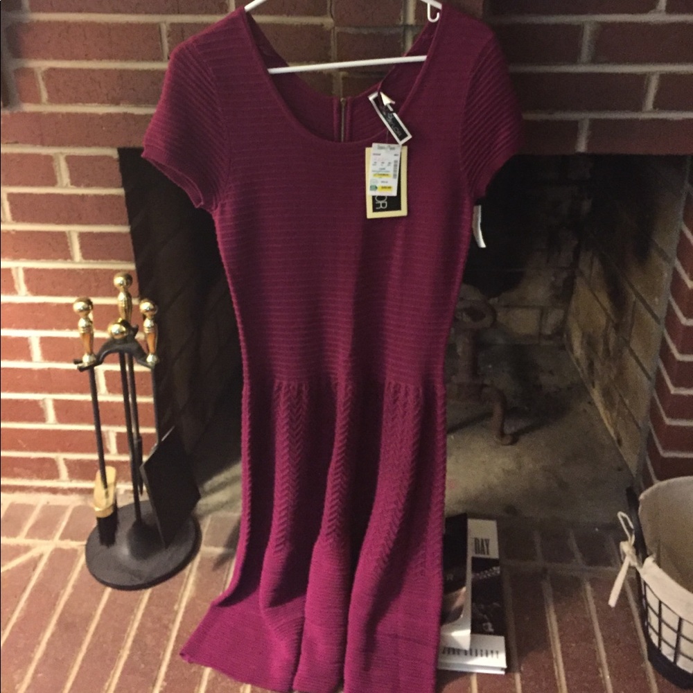 Magenta short sleeve dress