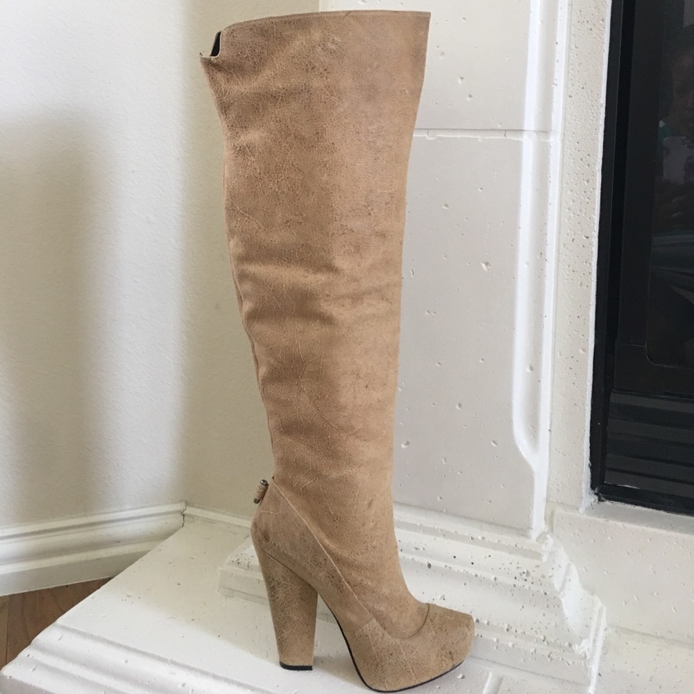 Velvet Angels Thigh High Suede Boots Sz 9