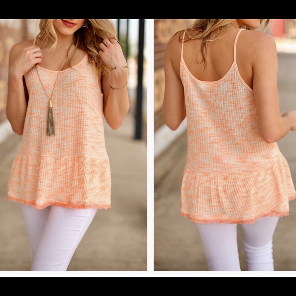 DONATED... Dreamsicle colored Ruffle Tunic - Picture 2 of 2