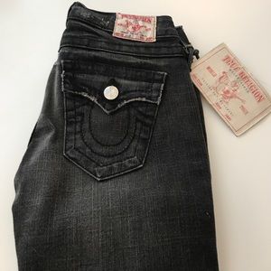 NWT Black washed True Religion women's jeans