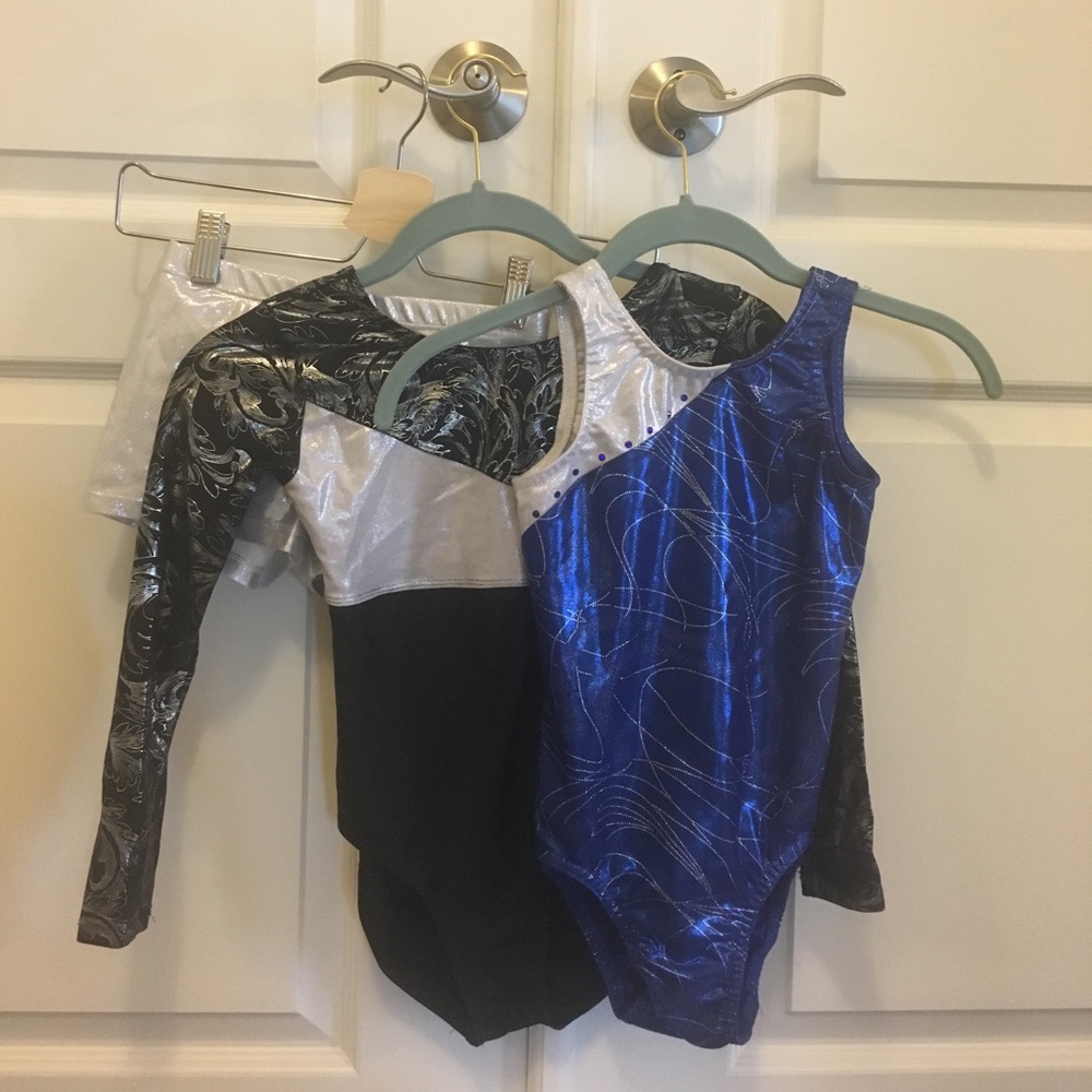 Gymnastics unitards and shorts