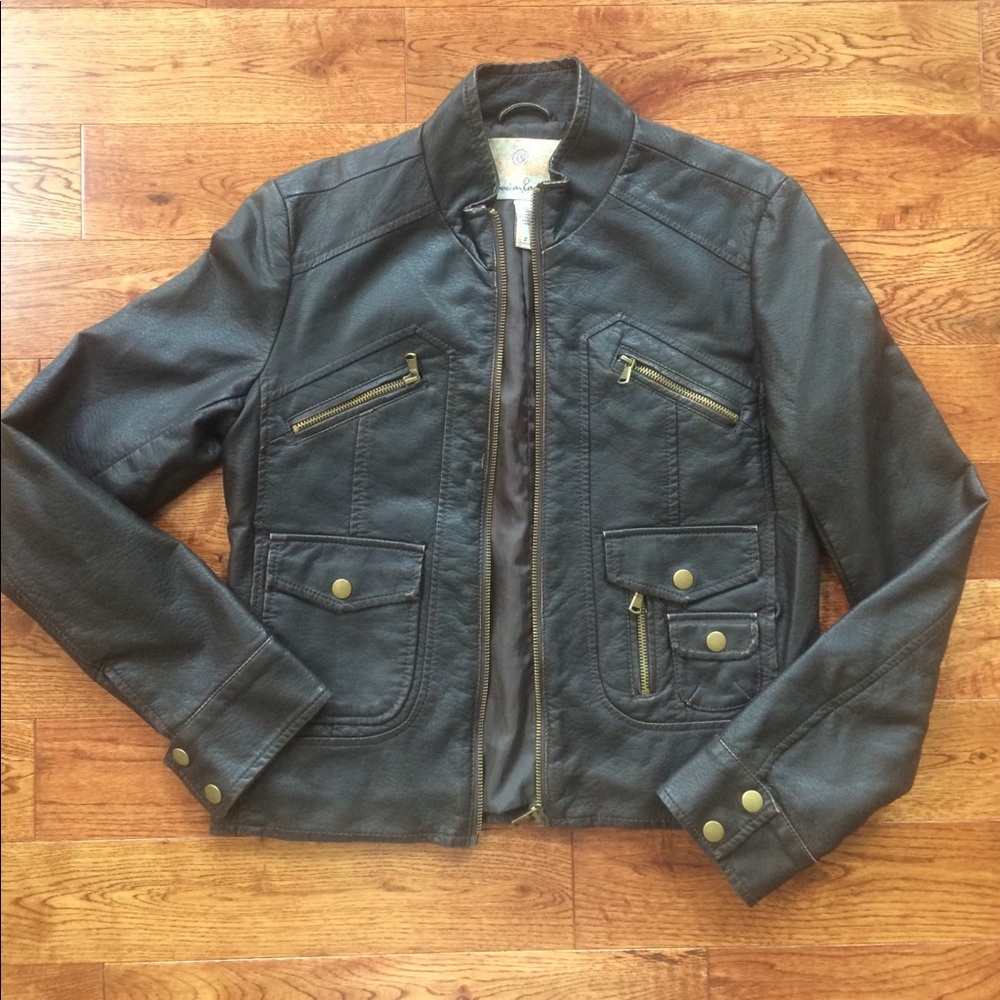 Faux leather jacket