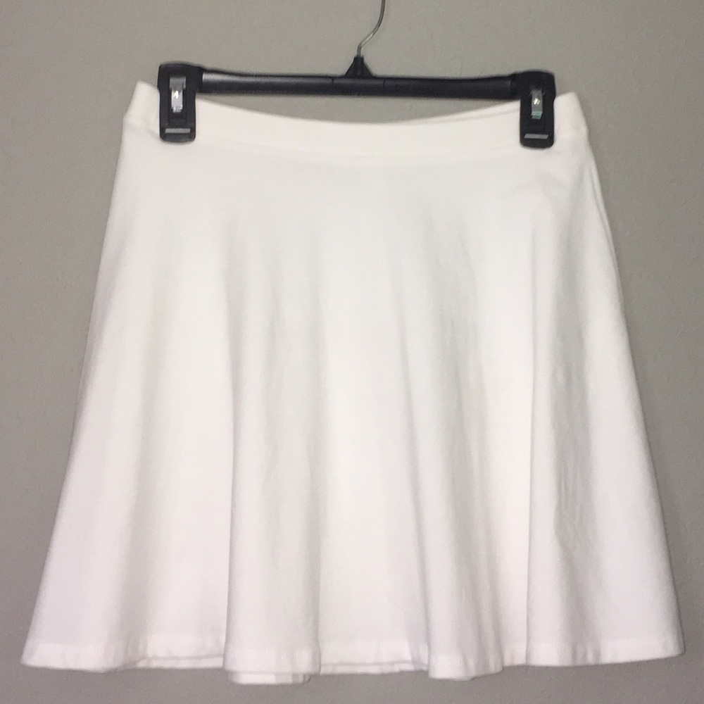 White skater skirt