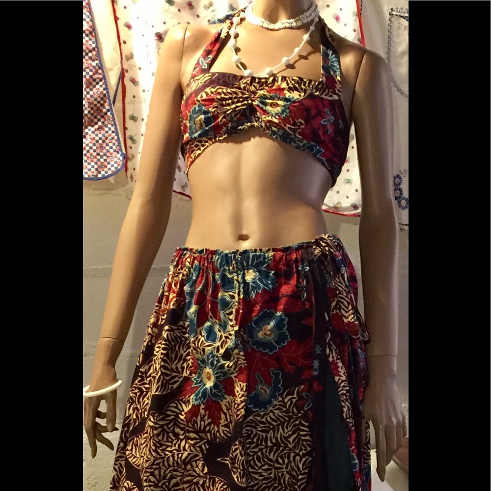 Aruba Island Bandeau & Sarong Skirt~Sexy Beachwear