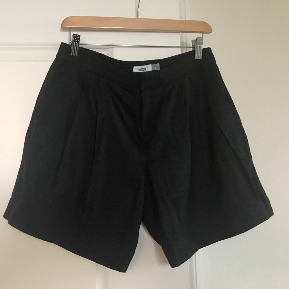 Black Linen Shorts