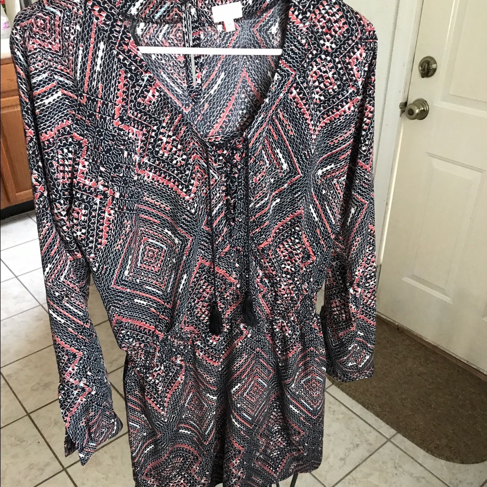 Long sleeved pattern dress