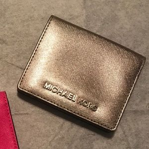 MICHAEL Michael Kors Pewter Card Holder | Wallet