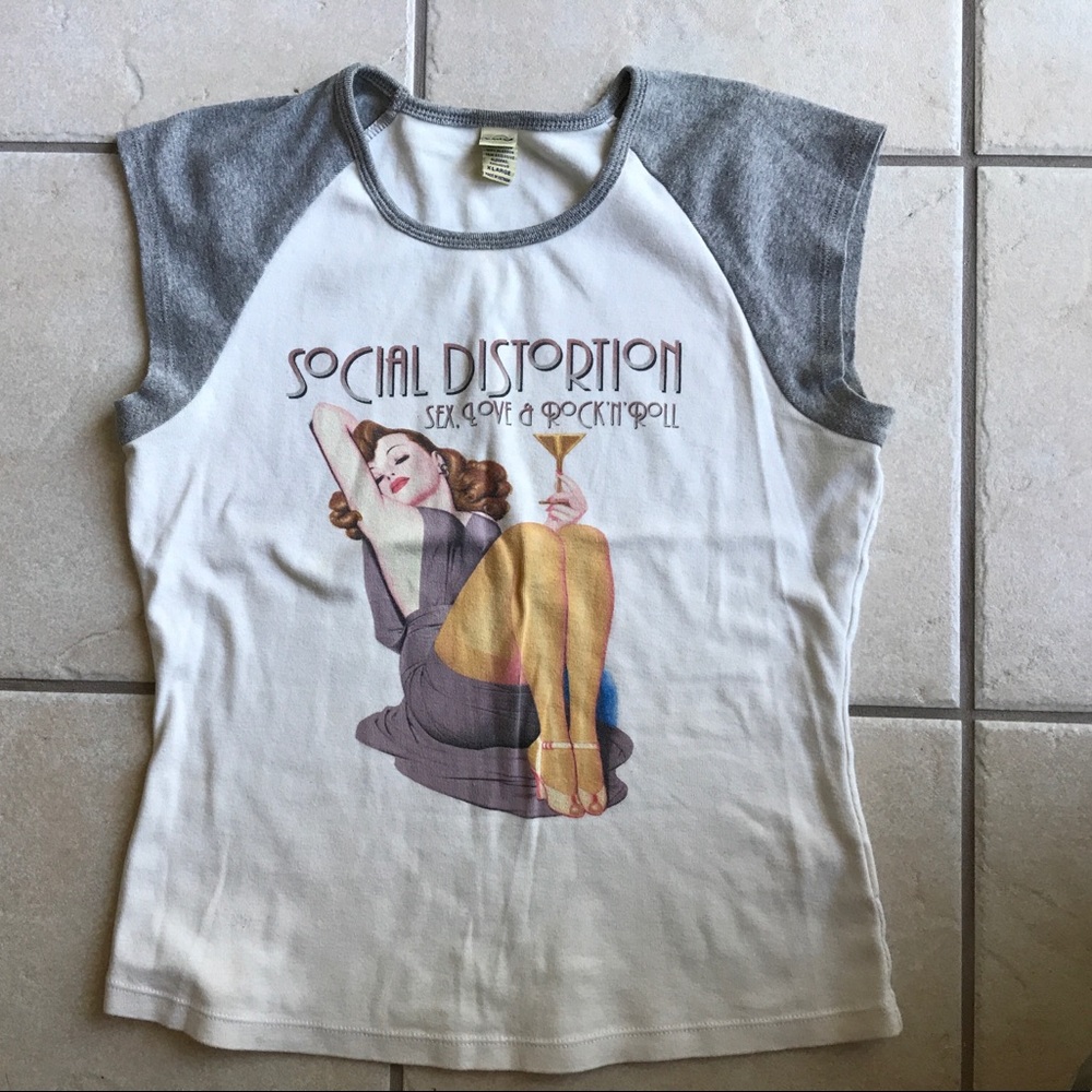 Social Distortion concert cap sleeve tee