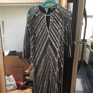 Parker Black Label long beaded evening dress.