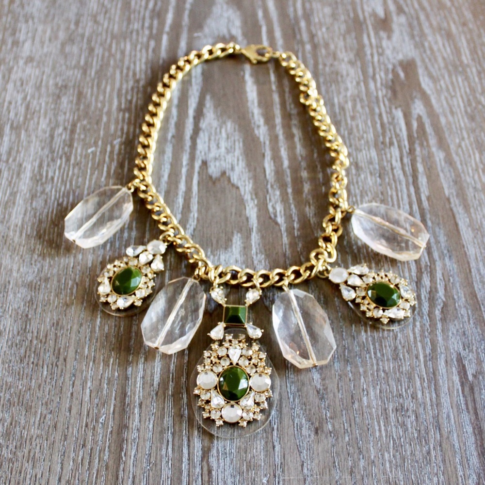 Banana Republic Green Gem Necklace