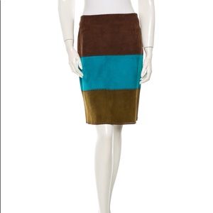 Celine suede multicolored skirt size 4