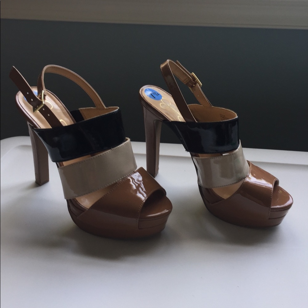 Three tone Platform heels.