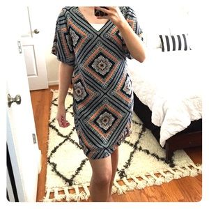 Banana Republic Blue & Orange Dress