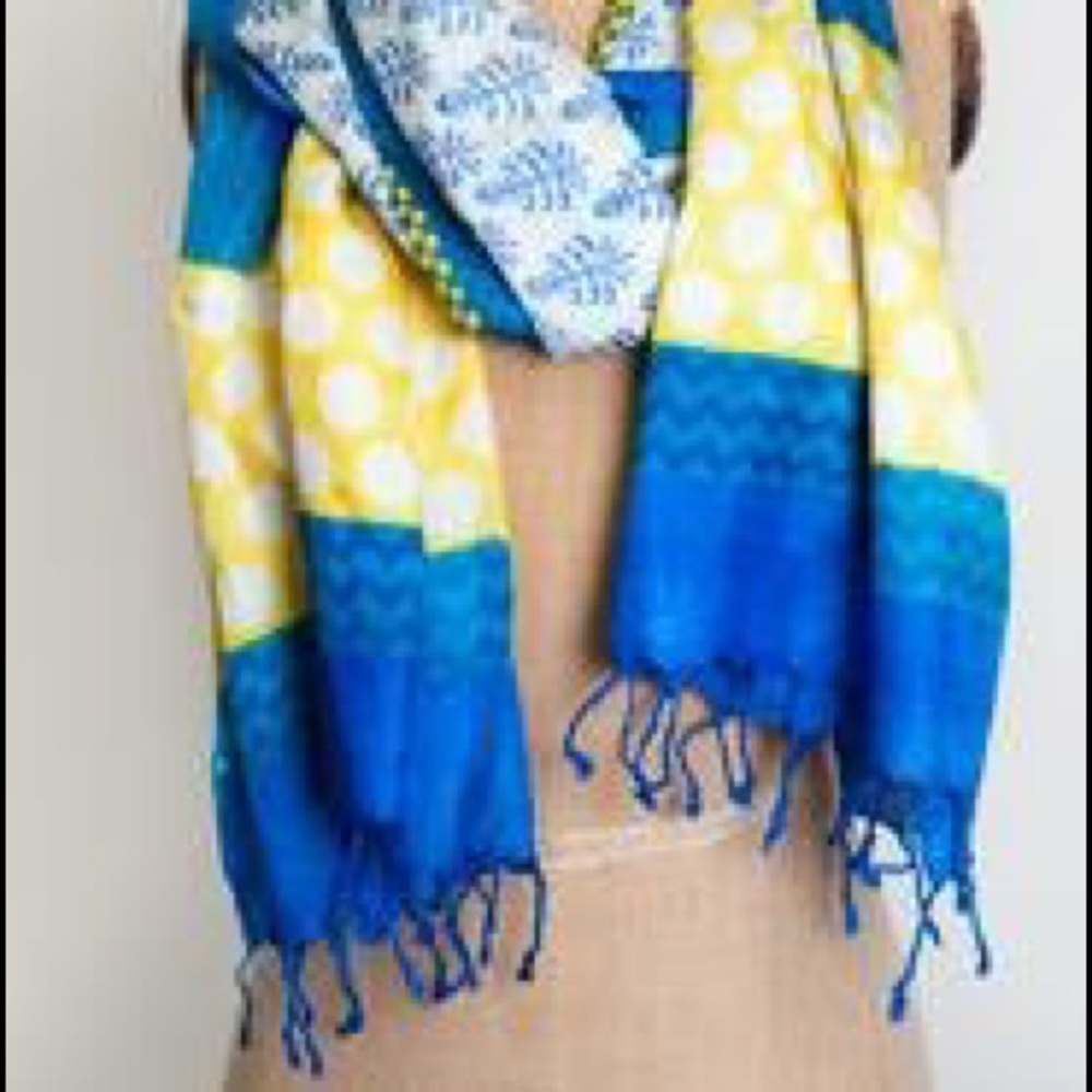 Noonday Flora silk scarf NEW
