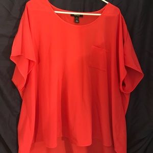 Polyester salmon top