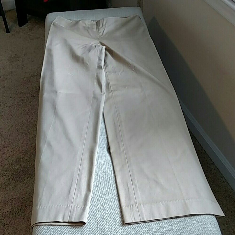 Summer, tan slacks