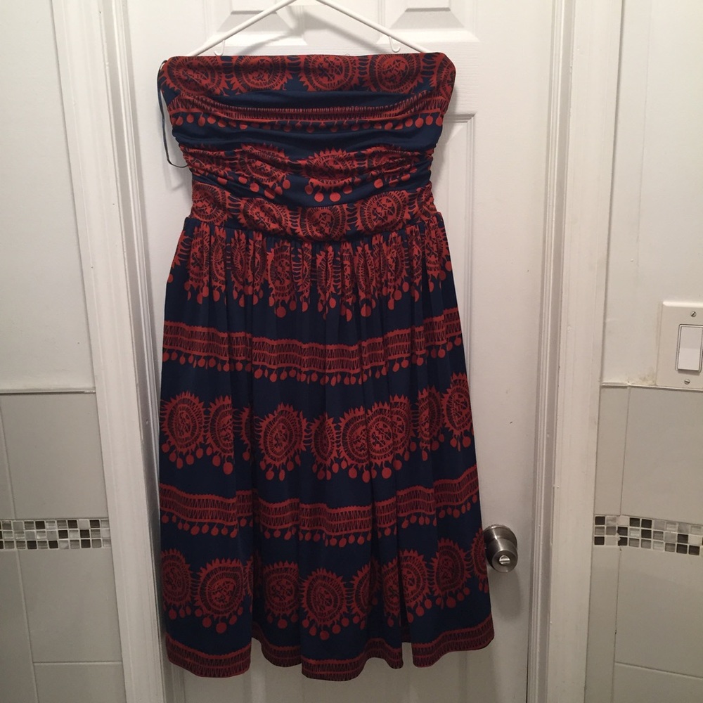 Anthropologie Summer Strapless Dress