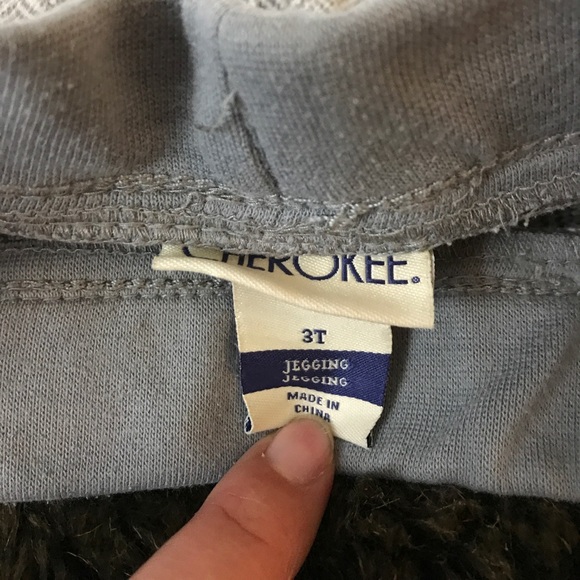 Cherokee Girls Gray Chevron Jeggings - 3T - Picture 2 of 5
