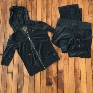 Victoria's Secret velour tracksuit w/ 3/4 sleeves