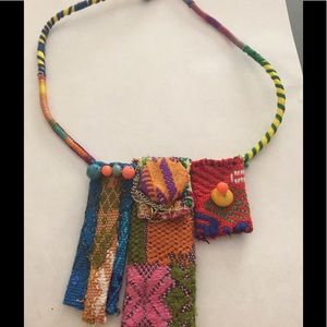 Handcrafted fabric necklace