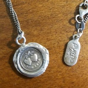 Pyrrha "Forever" Hearts Silver Necklace